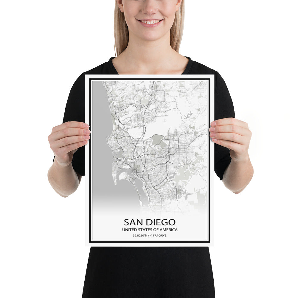 San Diego White Paper Map