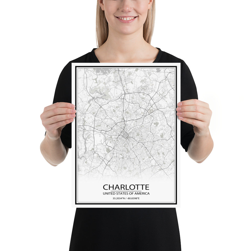 Charlotte White Paper Map