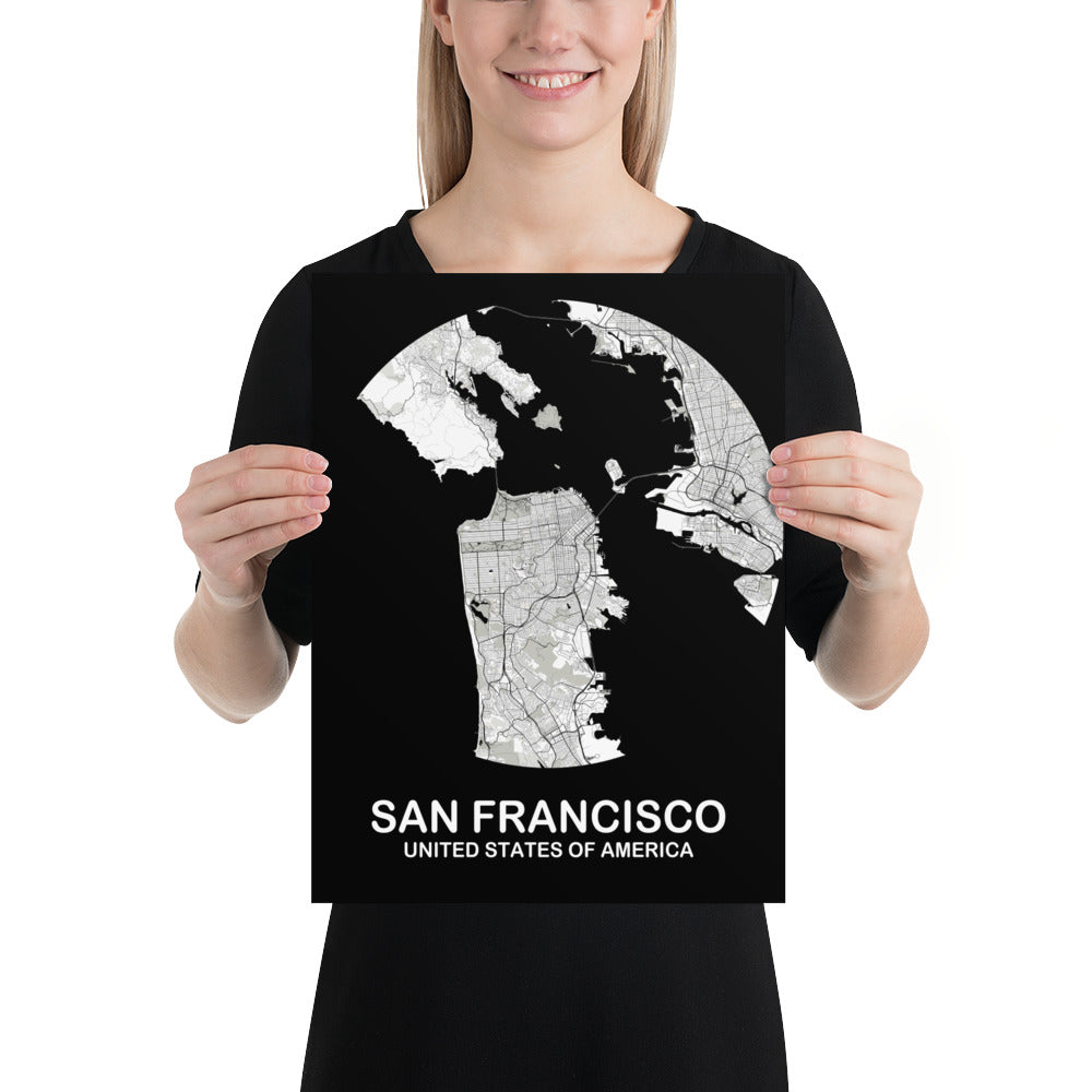 San Francisco Circular White Paper Map