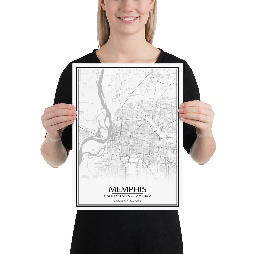 Memphis White Paper Map