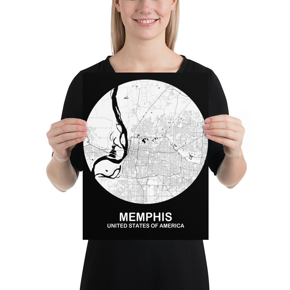 Memphis Circular White Paper Map