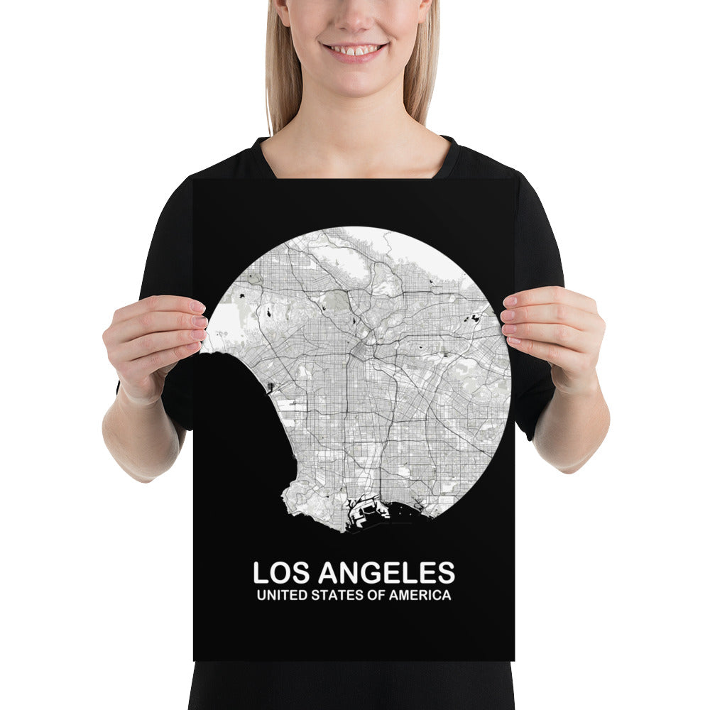 Los Angeles Circular White Paper Map