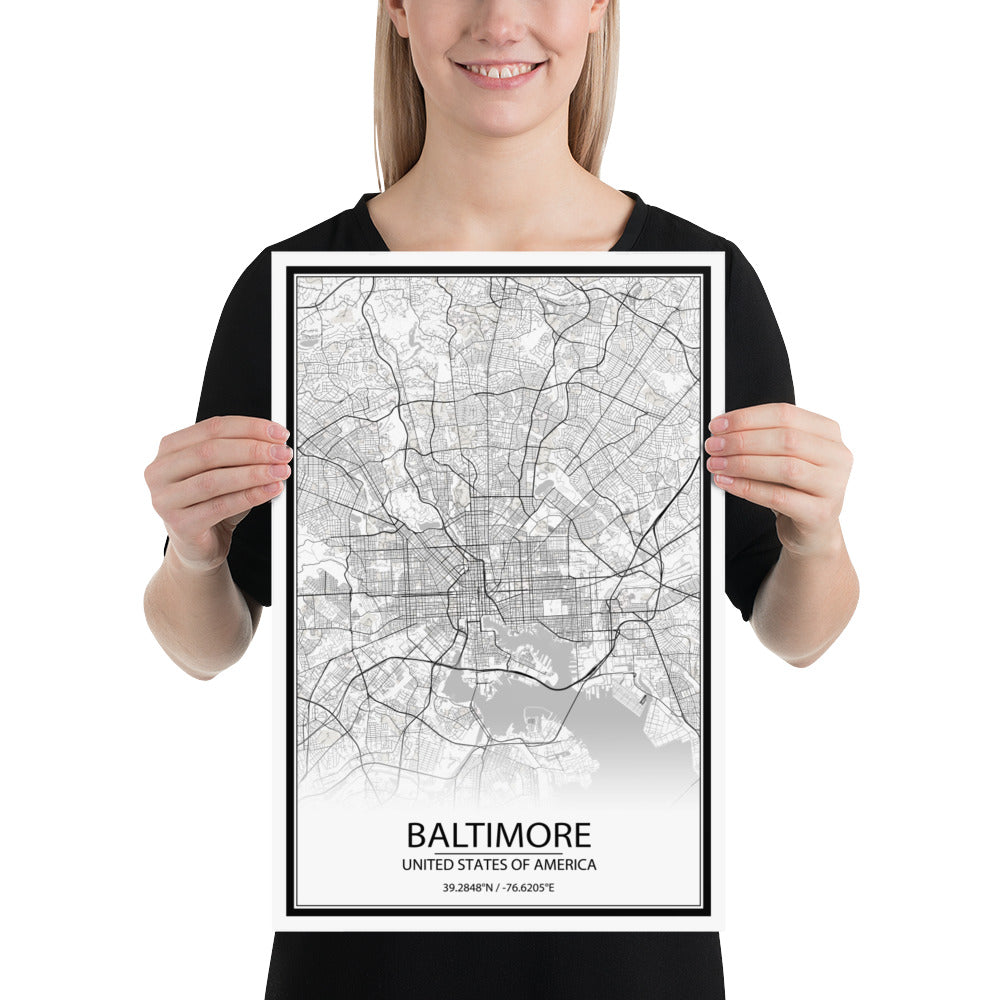 Baltimore White Paper Map