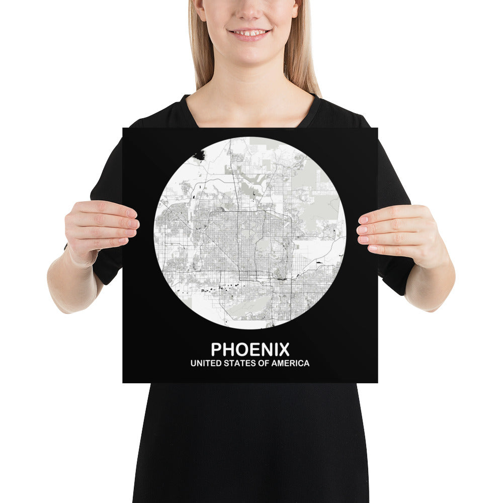 Phoenix Circular White Paper Map