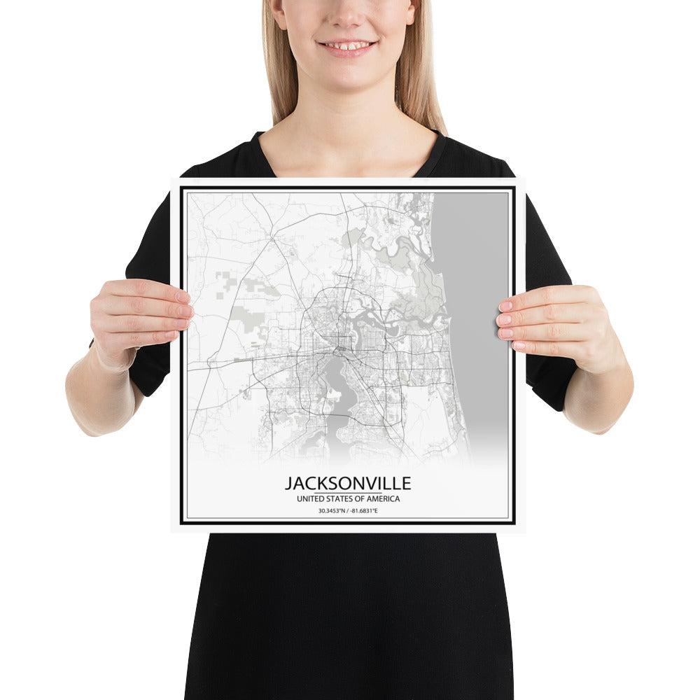 Jacksonville White Paper Map