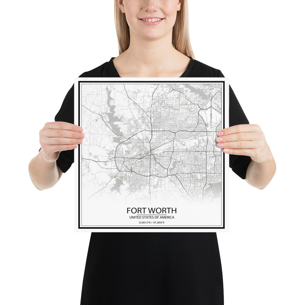 Fort Worth White Paper Map