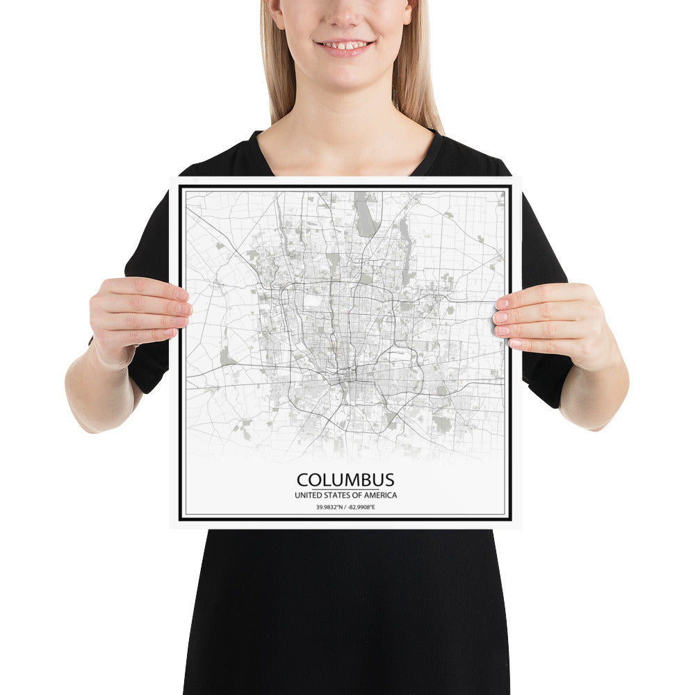 Columbus White Paper Map