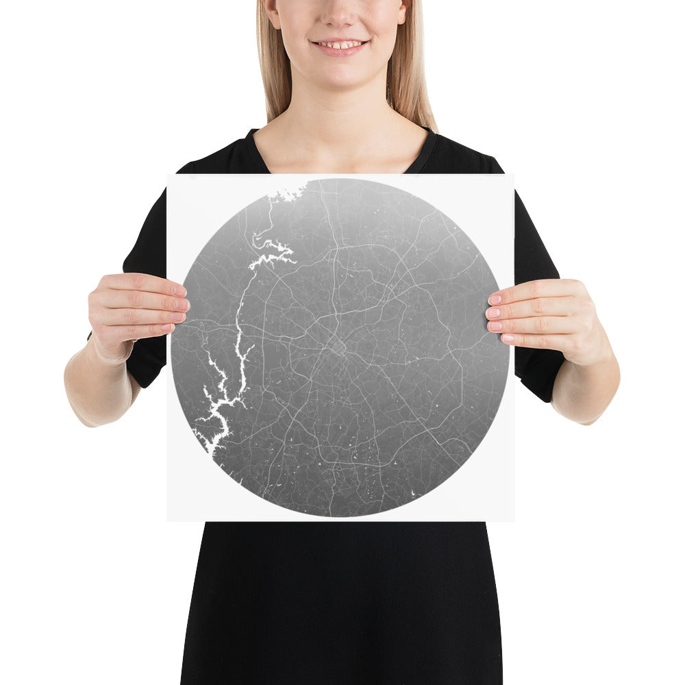 Charlotte Silver on White Paper Map