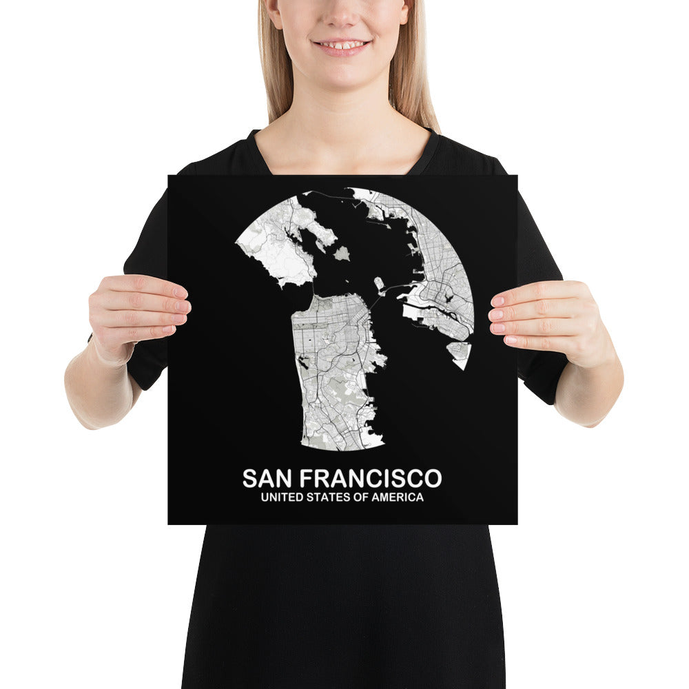 San Francisco Circular White Paper Map