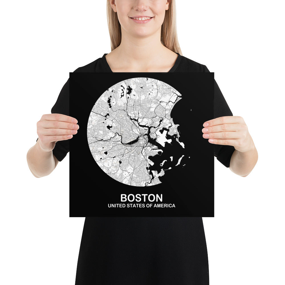 Boston Circular White Paper Map