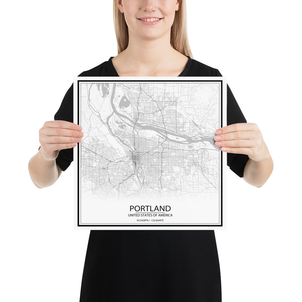 Portland White Paper Map