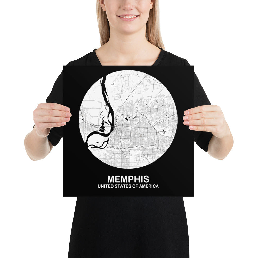 Memphis Circular White Paper Map