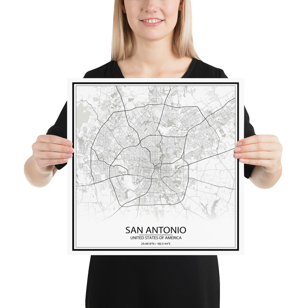 San Antonio White Paper Map