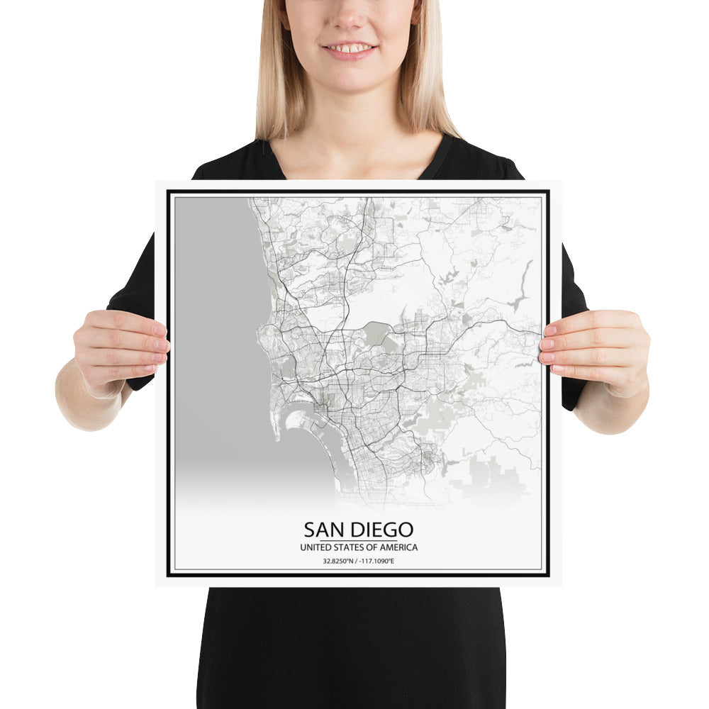 San Diego White Paper Map