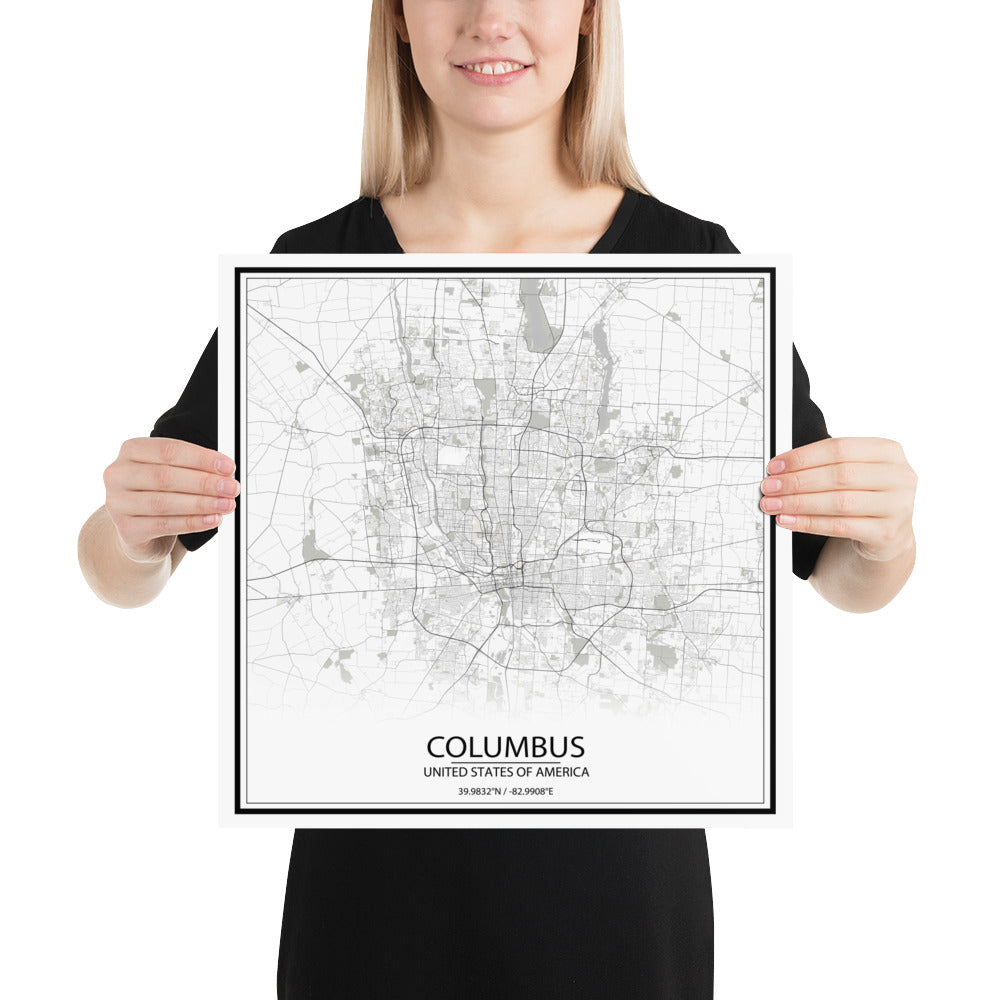 Columbus White Paper Map