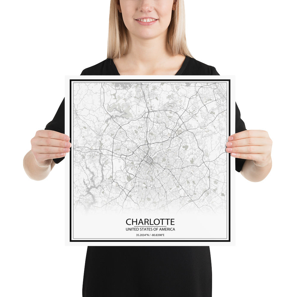 Charlotte White Paper Map