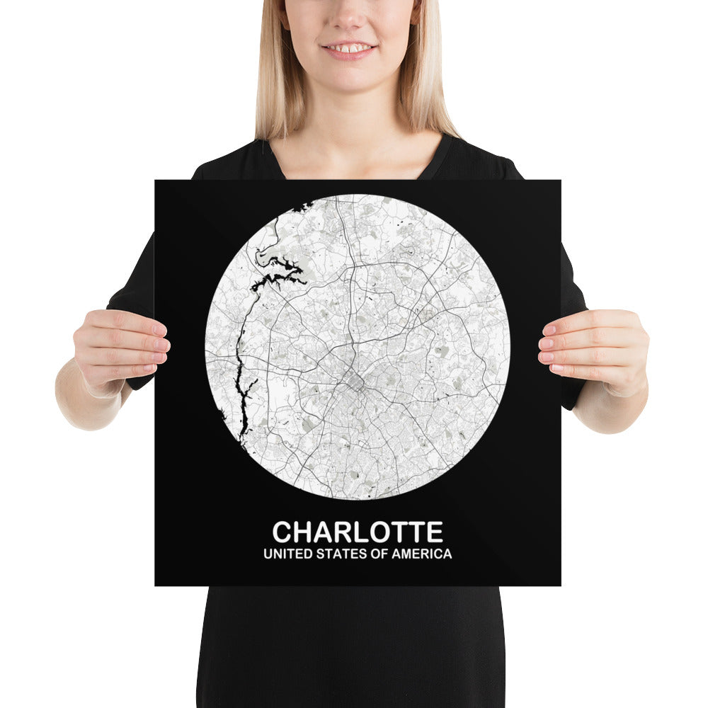 Charlotte Circular White Paper Map