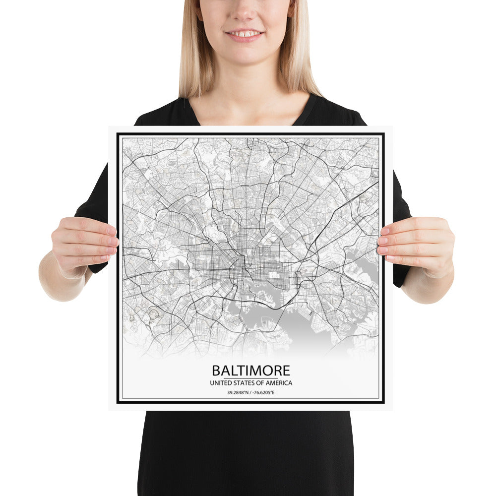 Baltimore White Paper Map