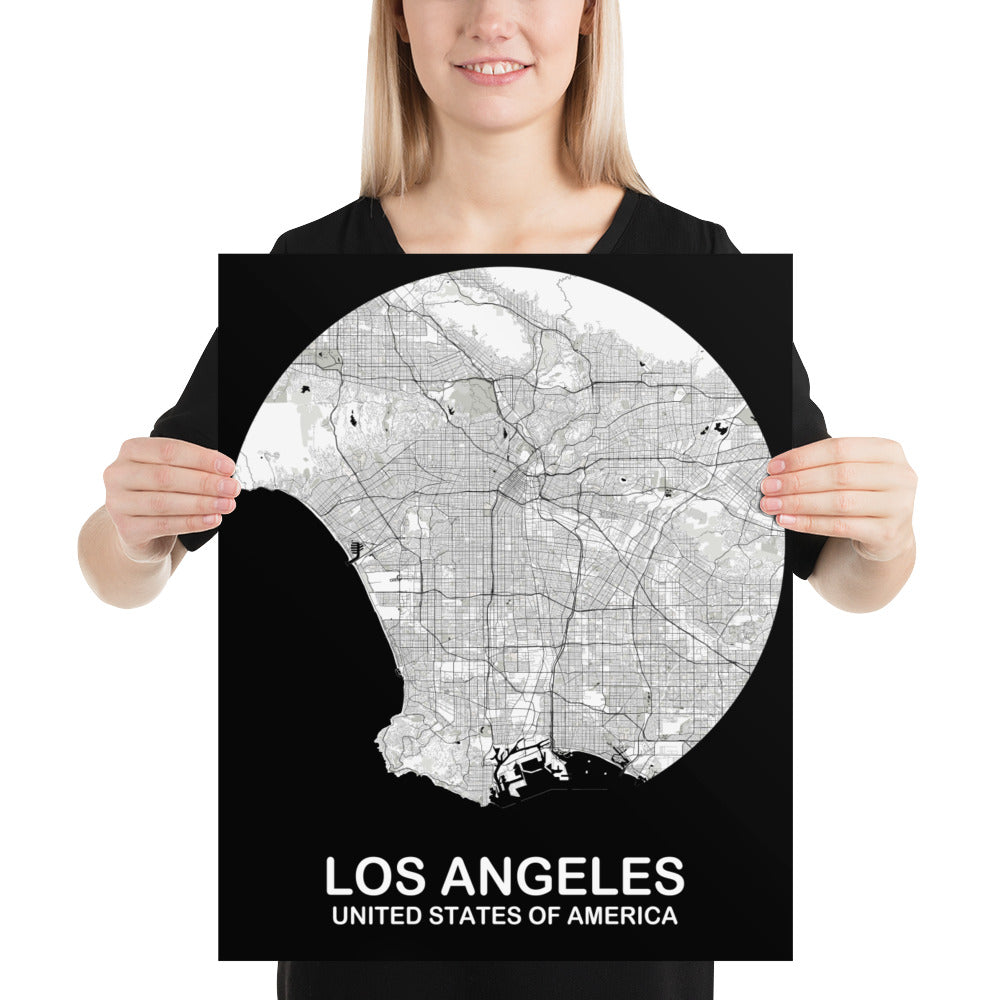 Los Angeles Circular White Paper Map