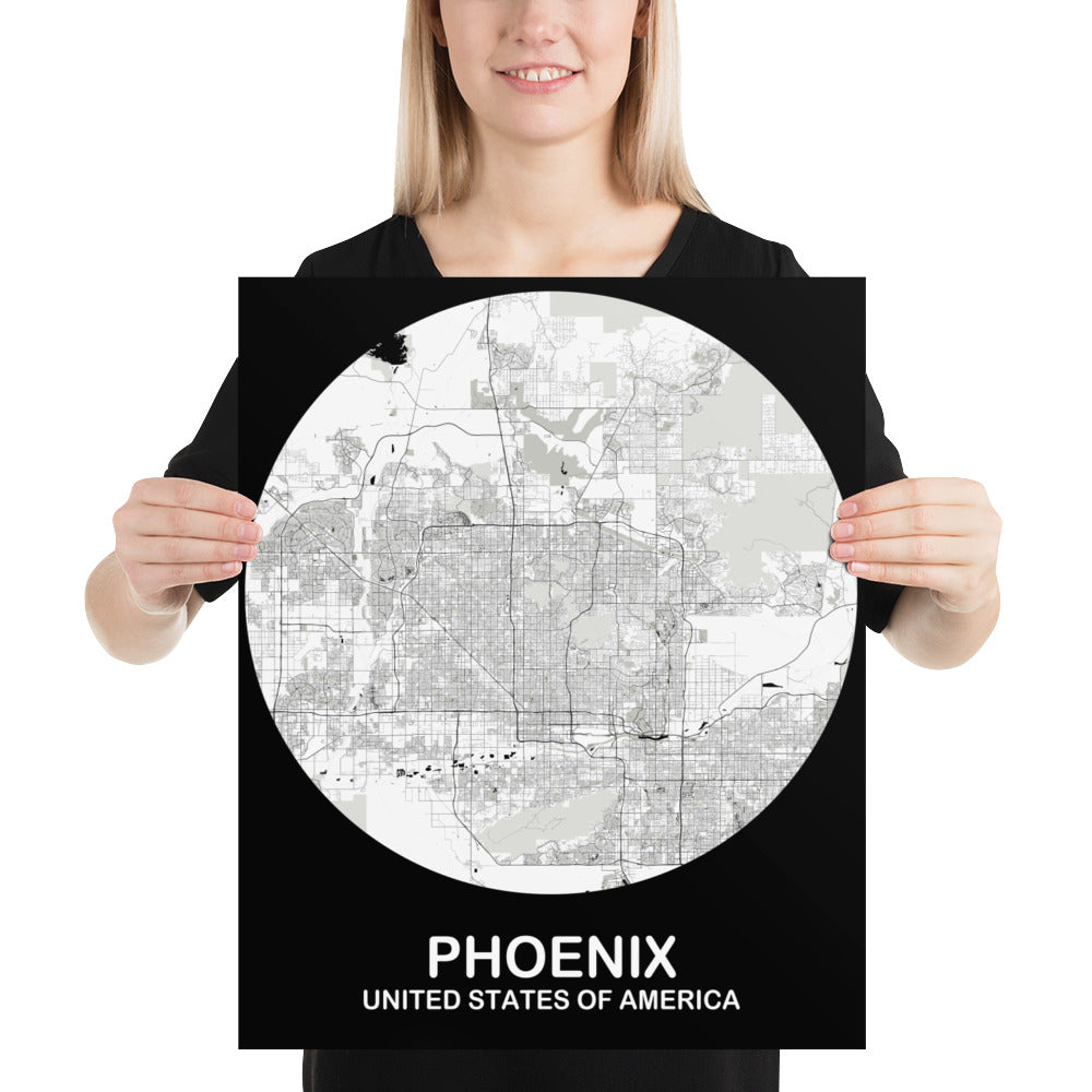 Phoenix Circular White Paper Map