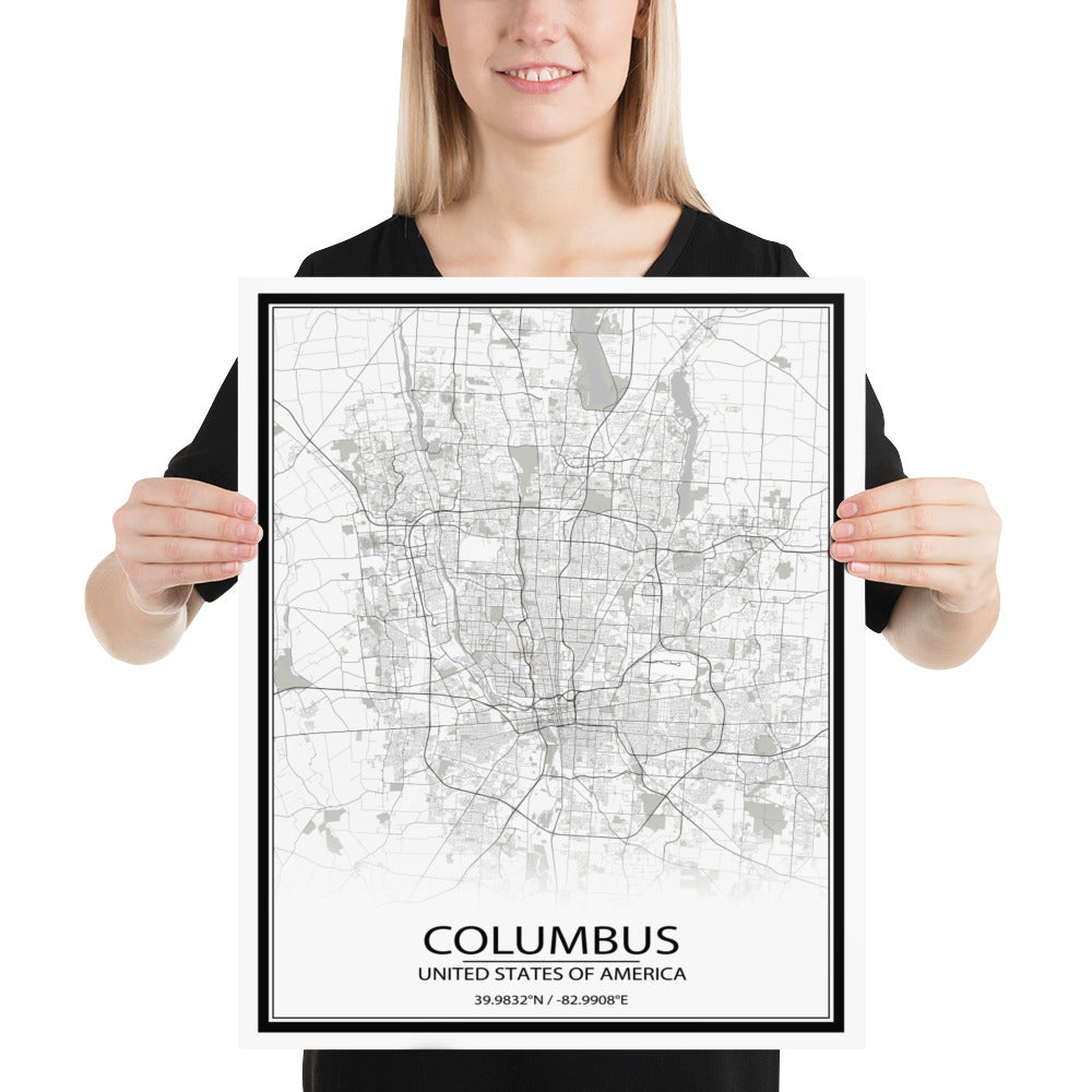 Columbus White Paper Map