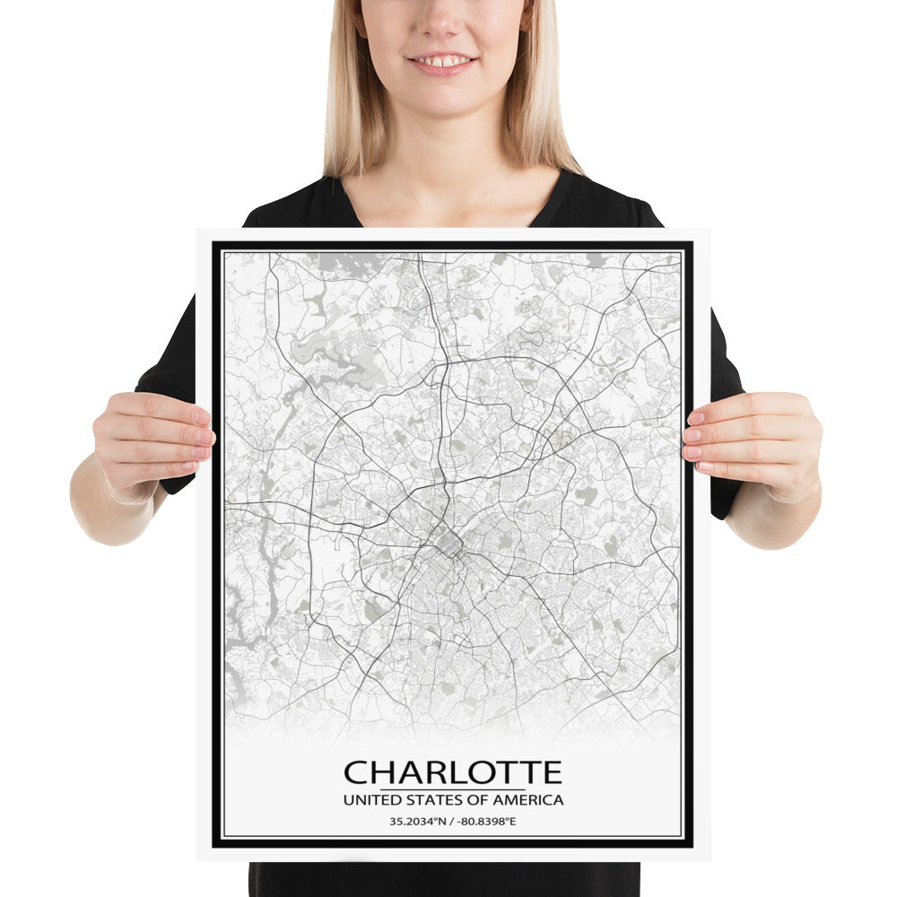 Charlotte White Paper Map