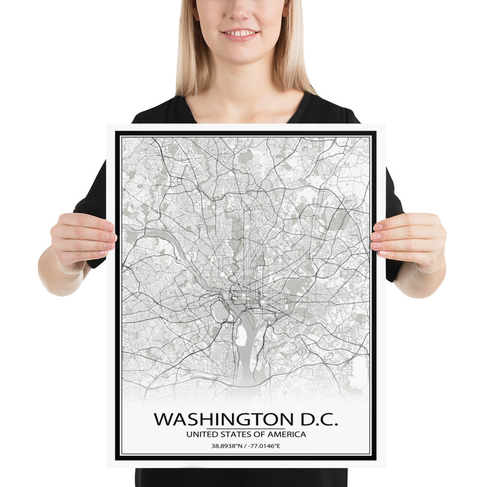 Washington, D.C. White Paper Map