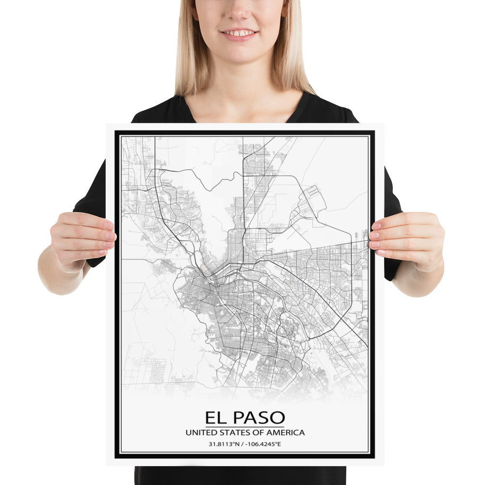 El Paso White Paper Map