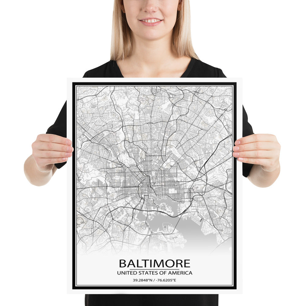 Baltimore White Paper Map