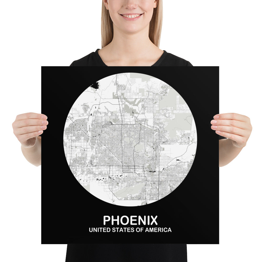 Phoenix Circular White Paper Map