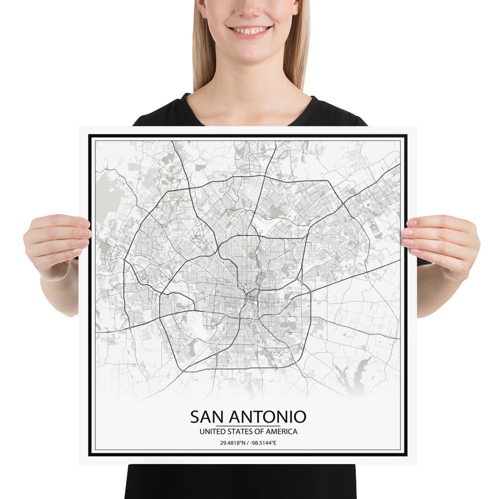 San Antonio White Paper Map