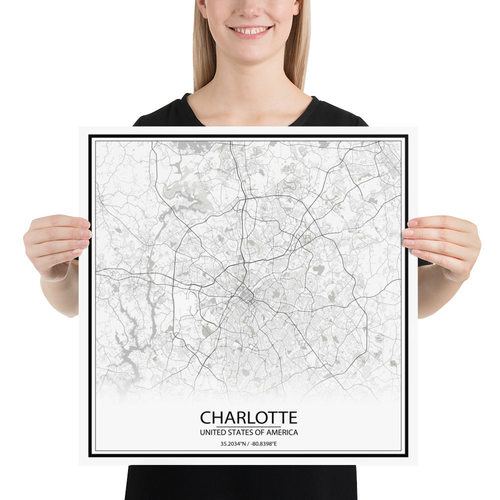 Charlotte White Paper Map