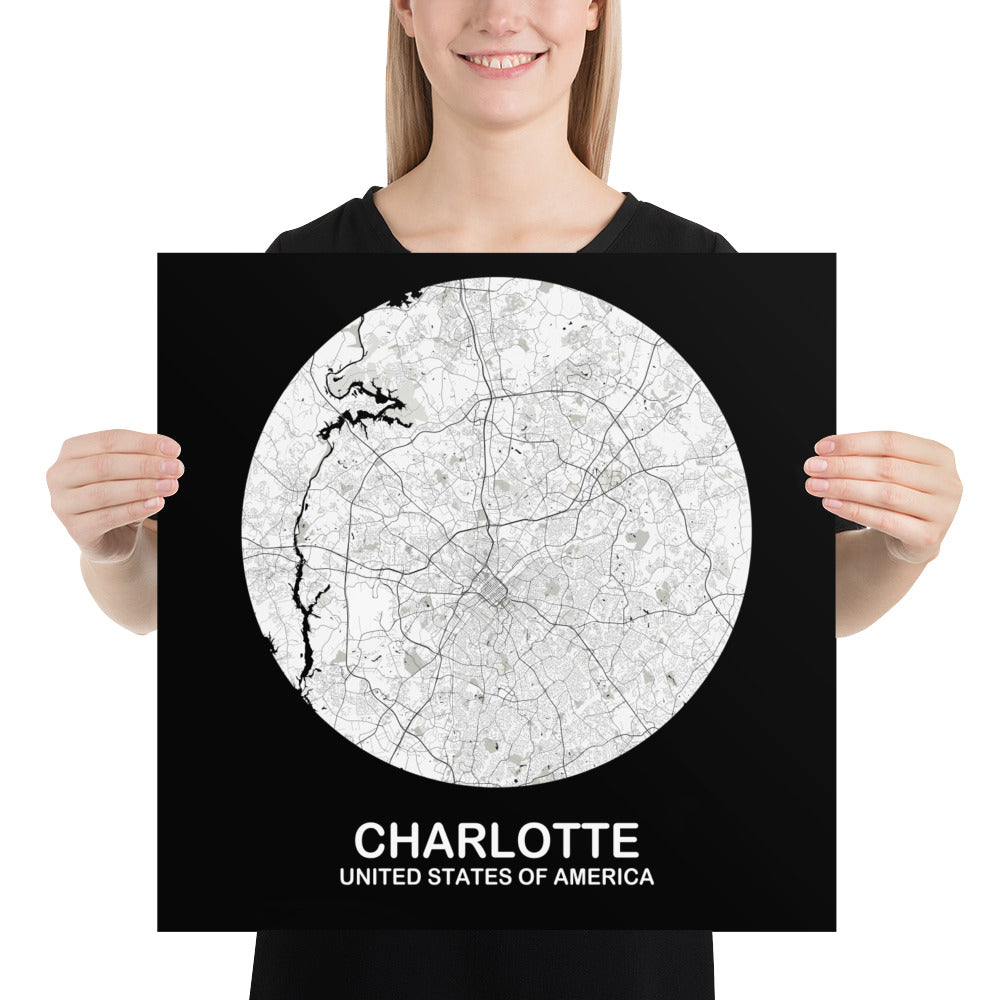 Charlotte Circular White Paper Map