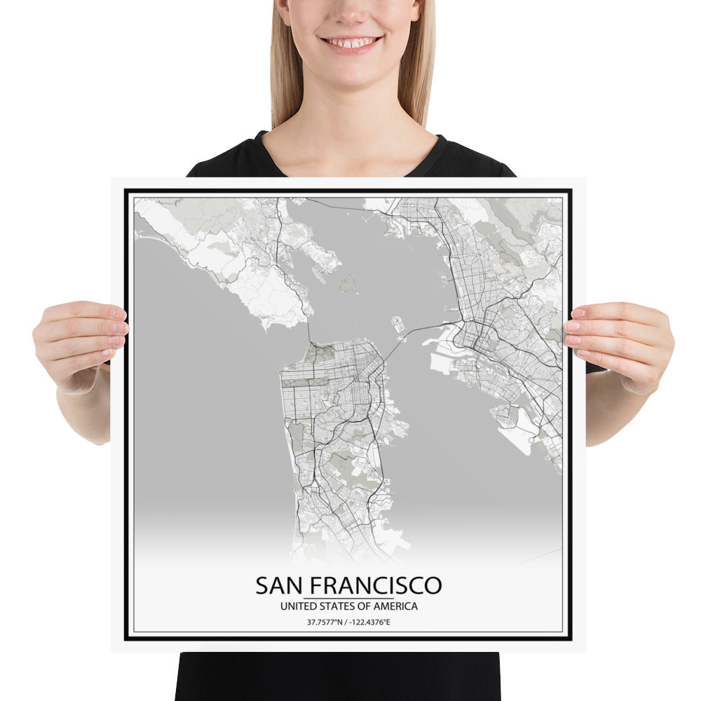 San Francisco White Paper Map