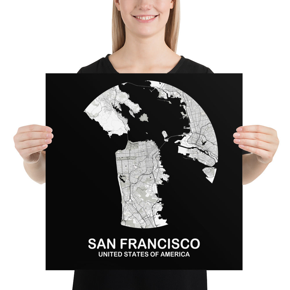 San Francisco Circular White Paper Map