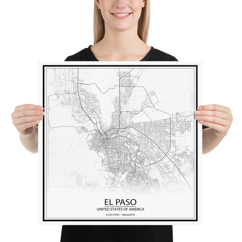 El Paso White Paper Map