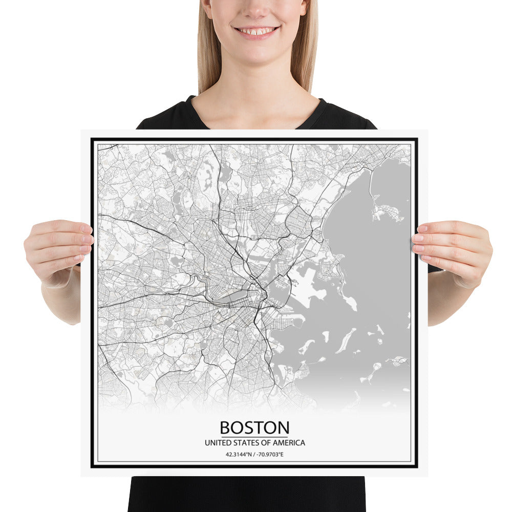 Boston White Paper Map