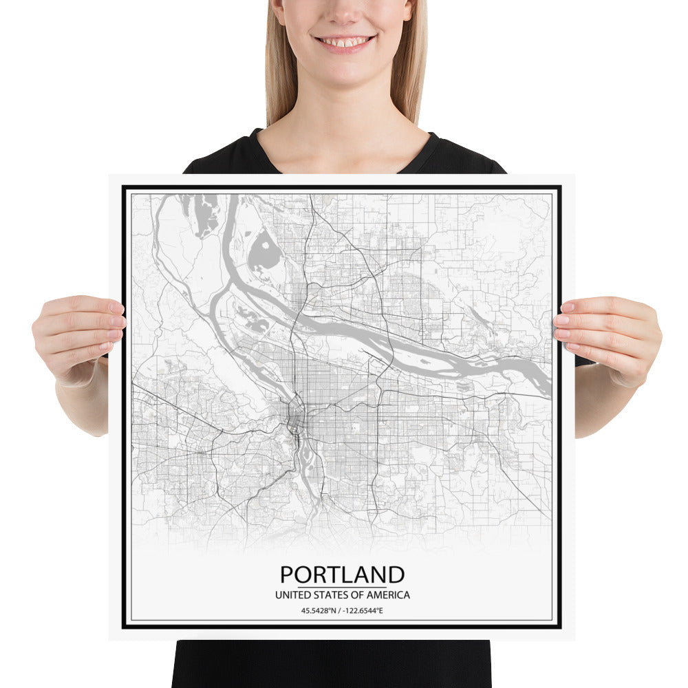 Portland White Paper Map