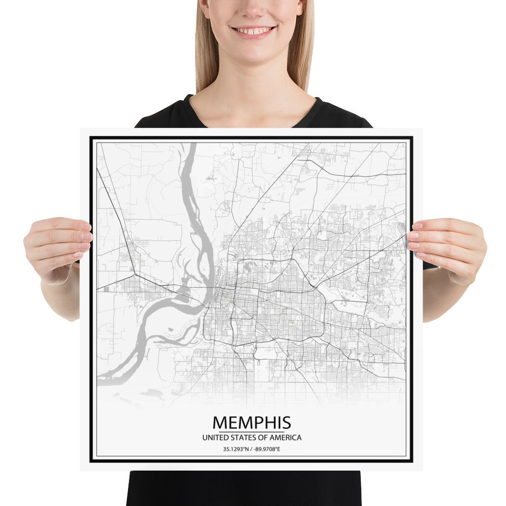 Memphis White Paper Map