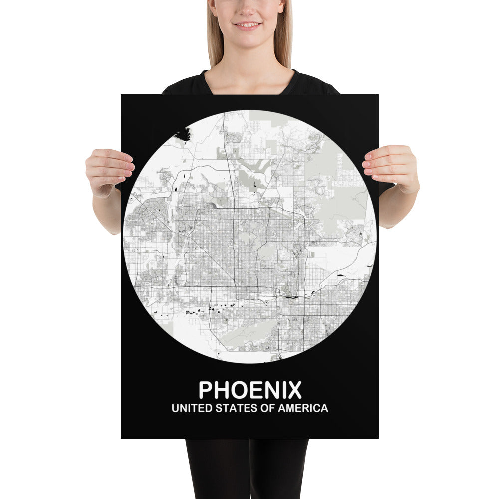 Phoenix Circular White Paper Map