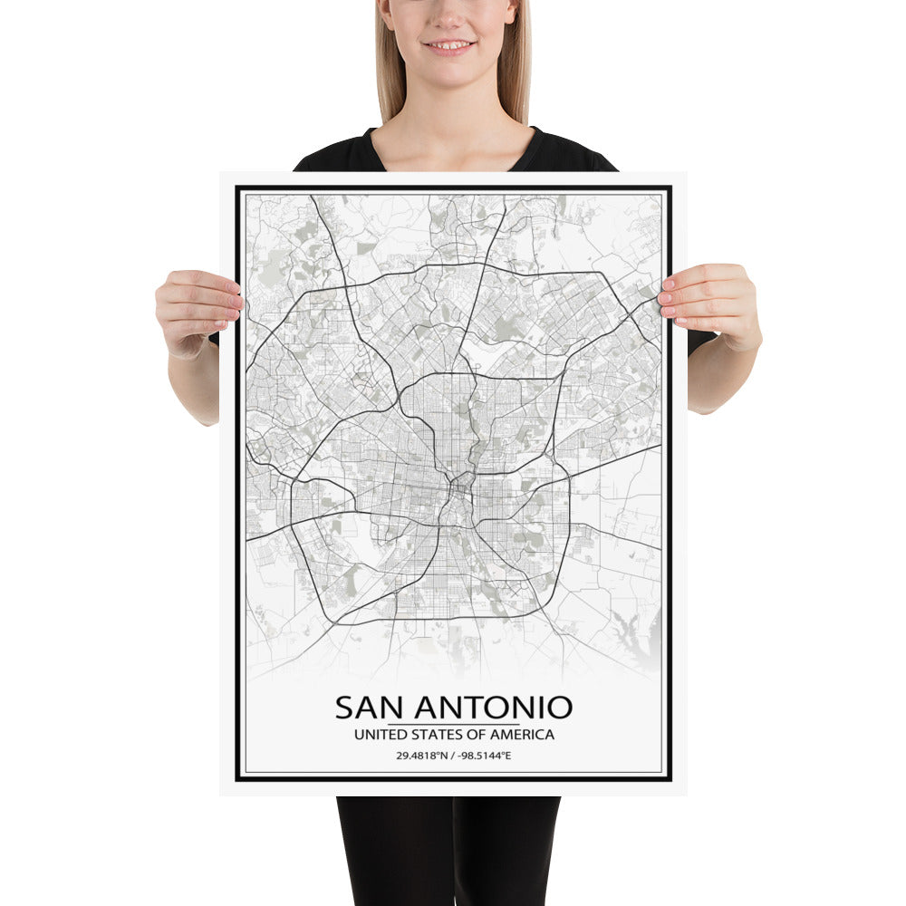 San Antonio White Paper Map