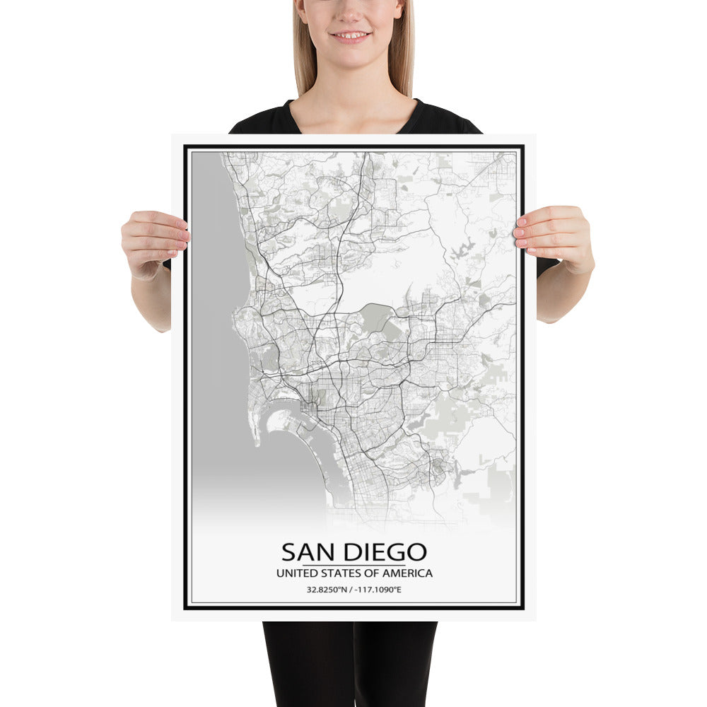 San Diego White Paper Map