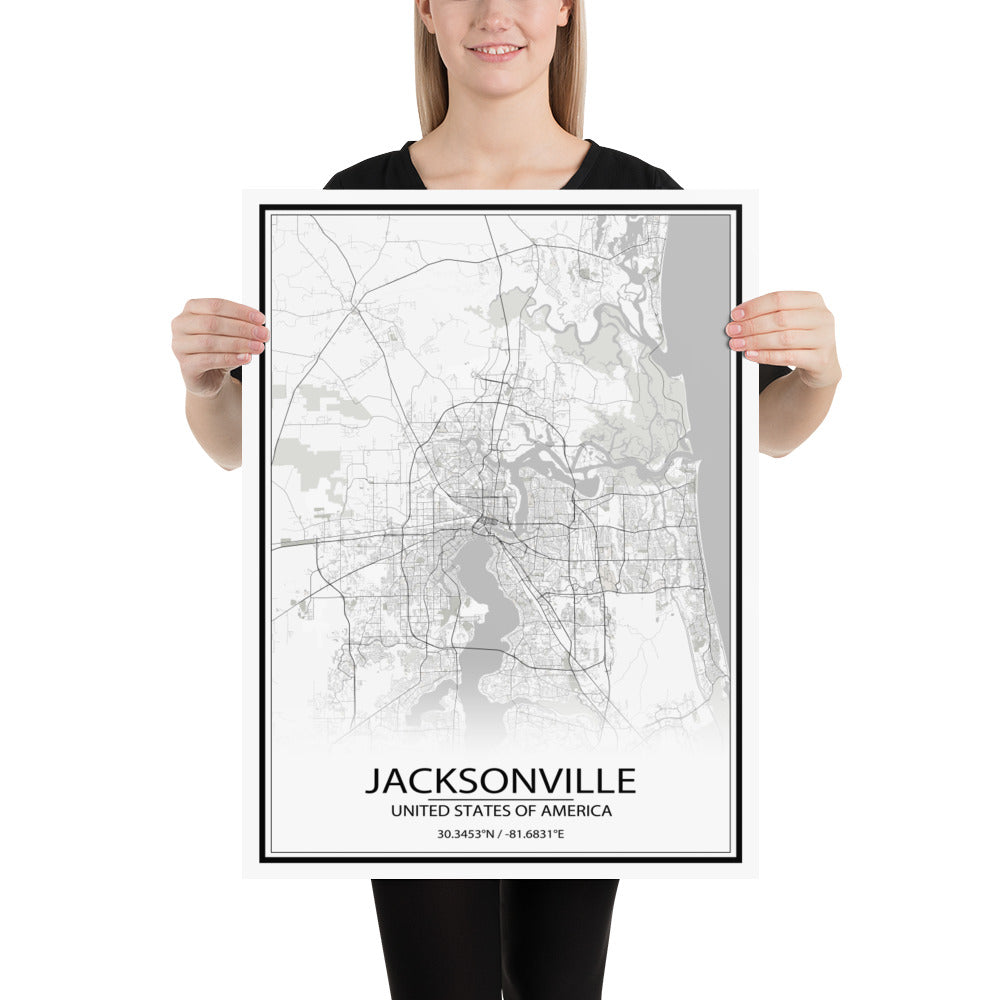 Jacksonville White Paper Map