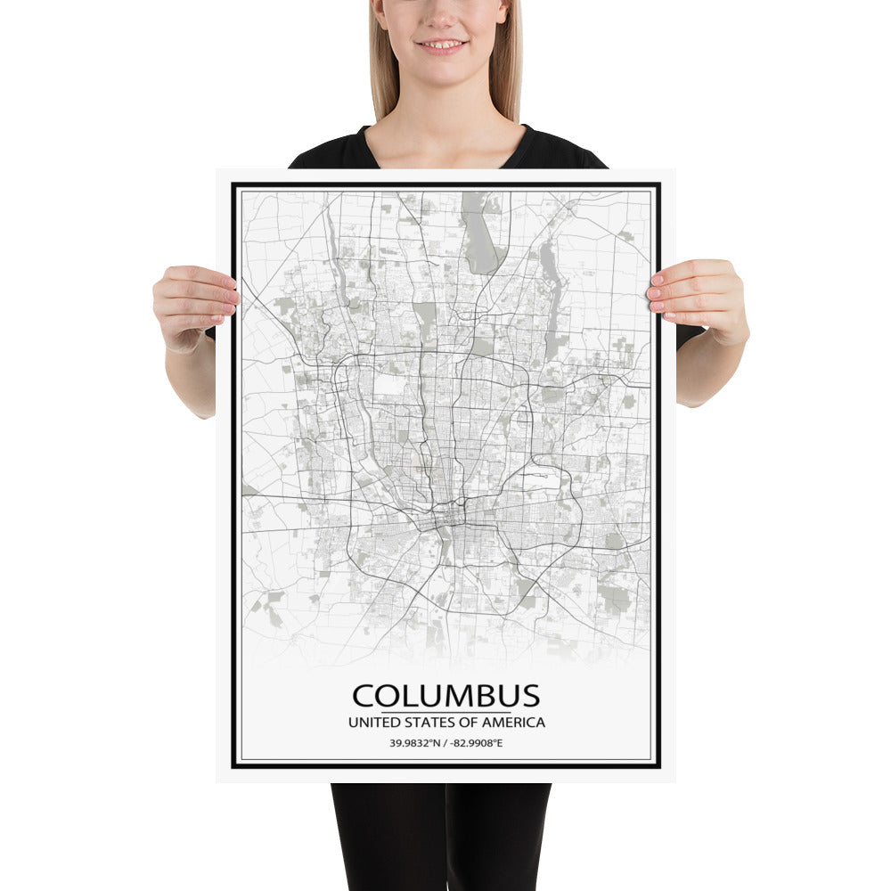 Columbus White Paper Map