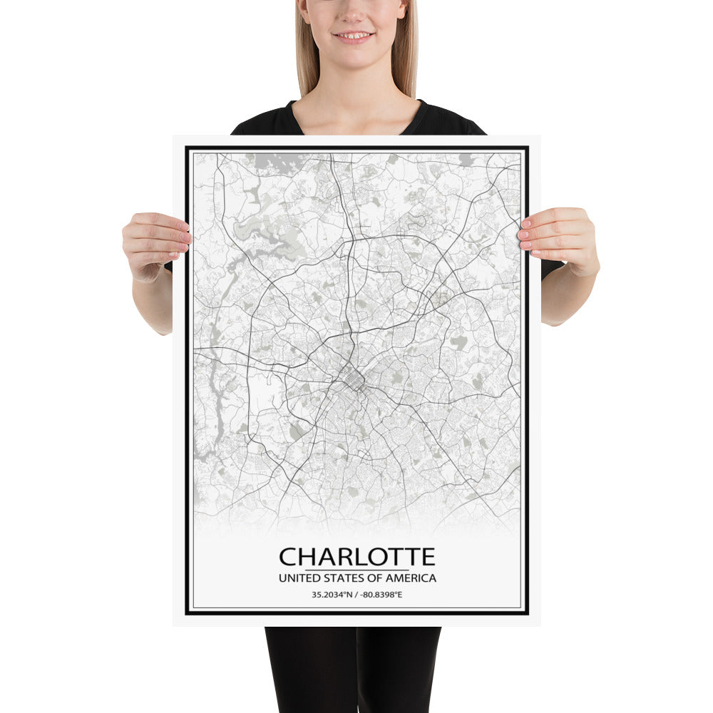 Charlotte White Paper Map