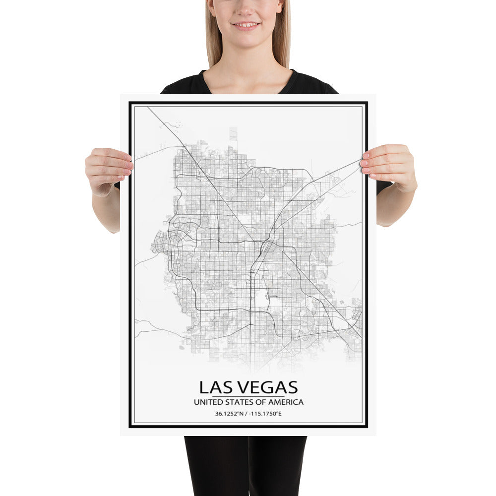 Las Vegas White Paper Map