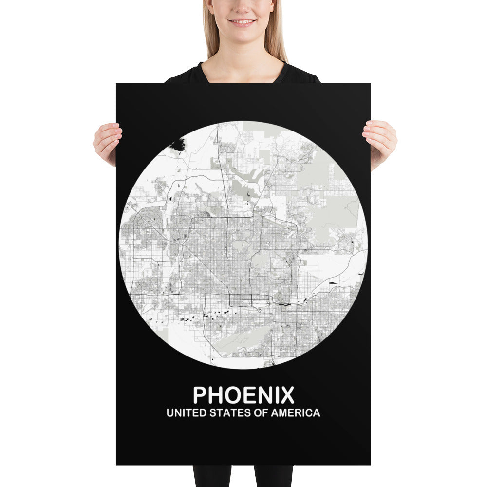 Phoenix Circular White Paper Map