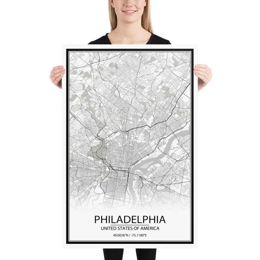 Philadelphia White Paper Map