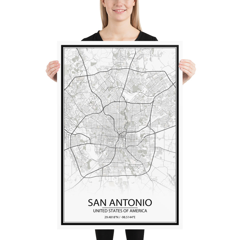 San Antonio White Paper Map