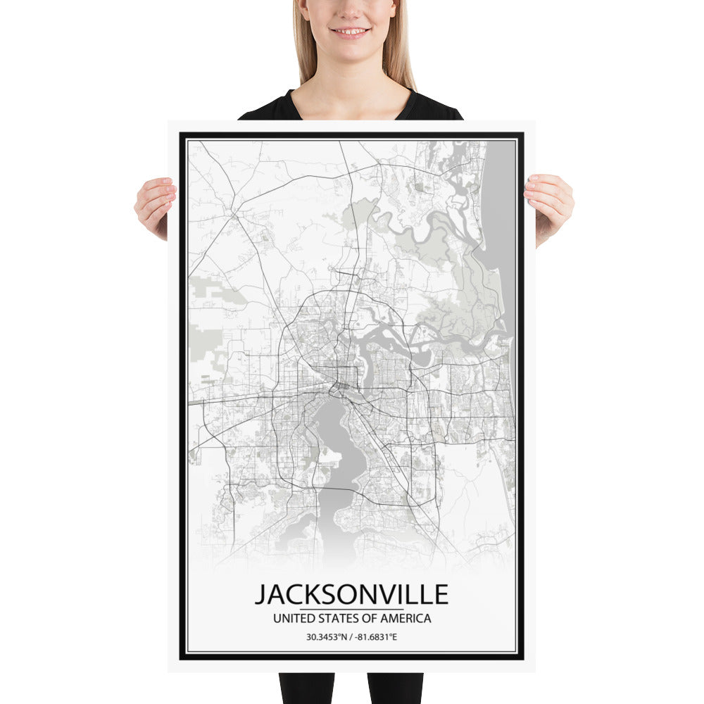 Jacksonville White Paper Map